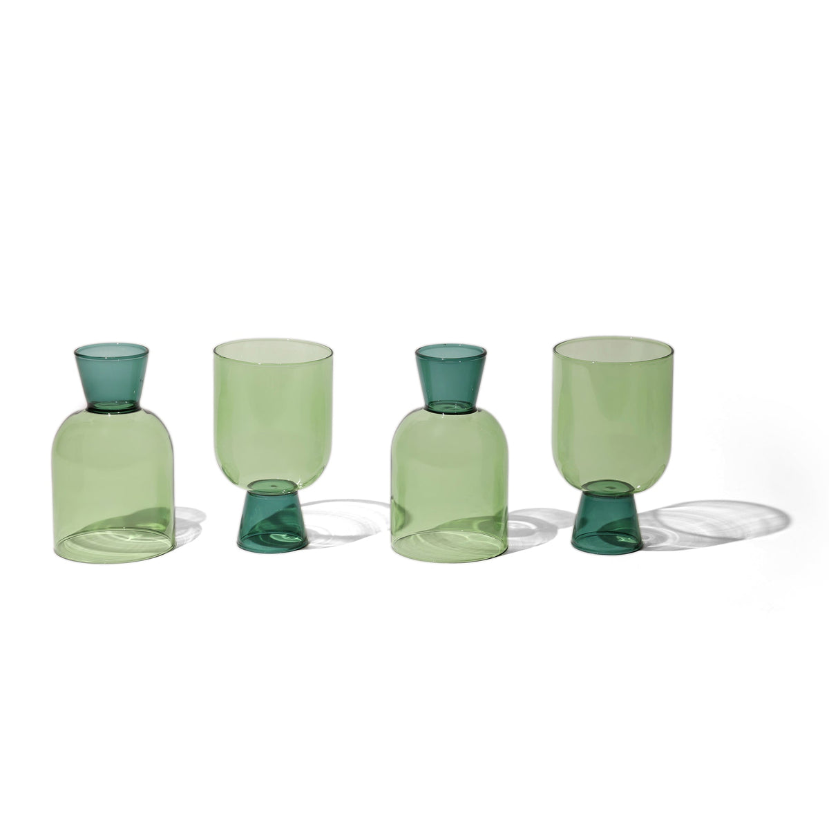 Emerald Cocktail Glasses - Set of 4