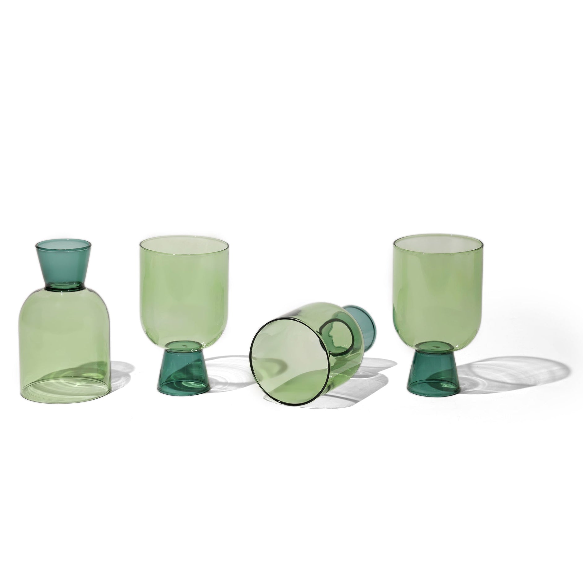Emerald Cocktail Glasses - Set of 4