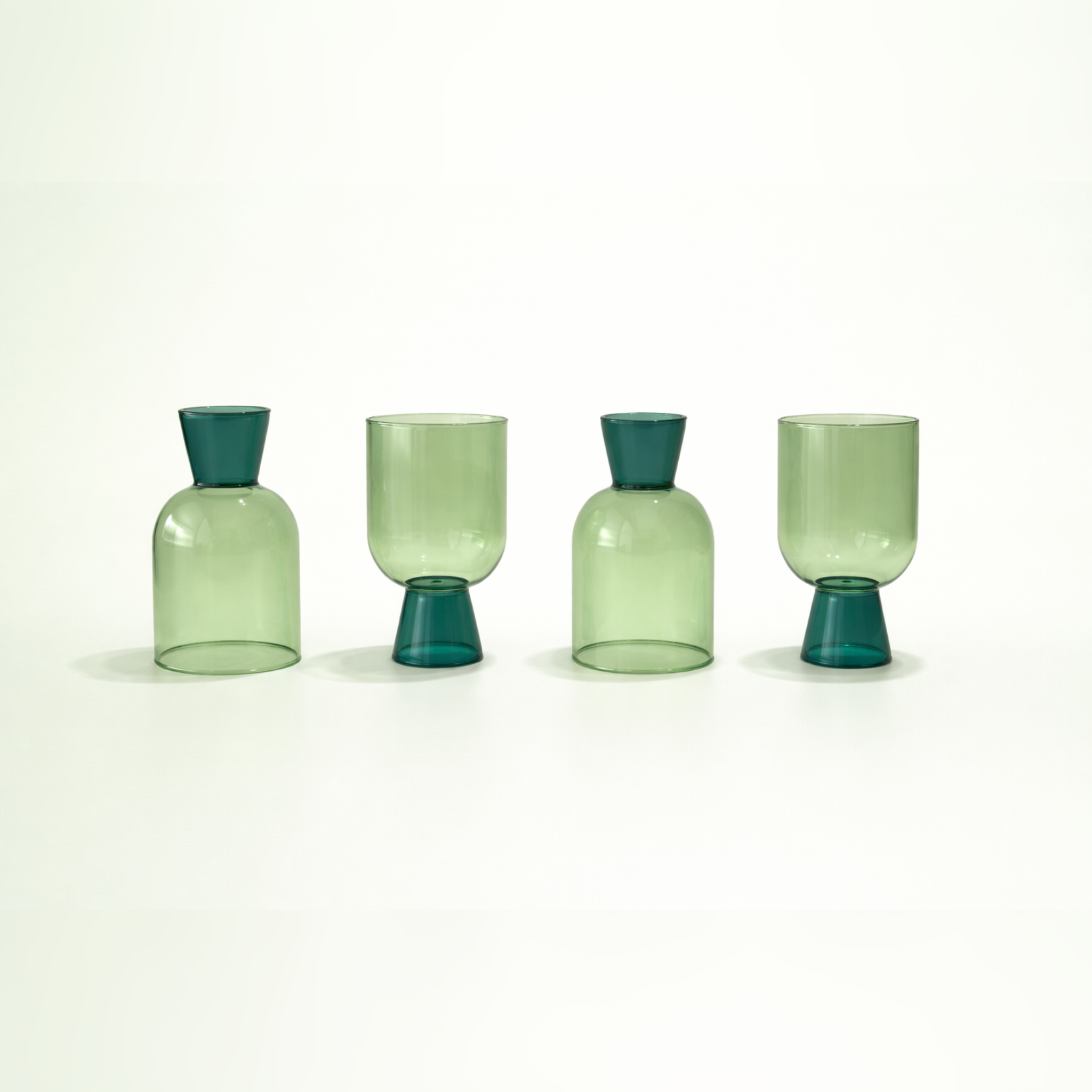 Emerald Cocktail Glasses - Set of 4
