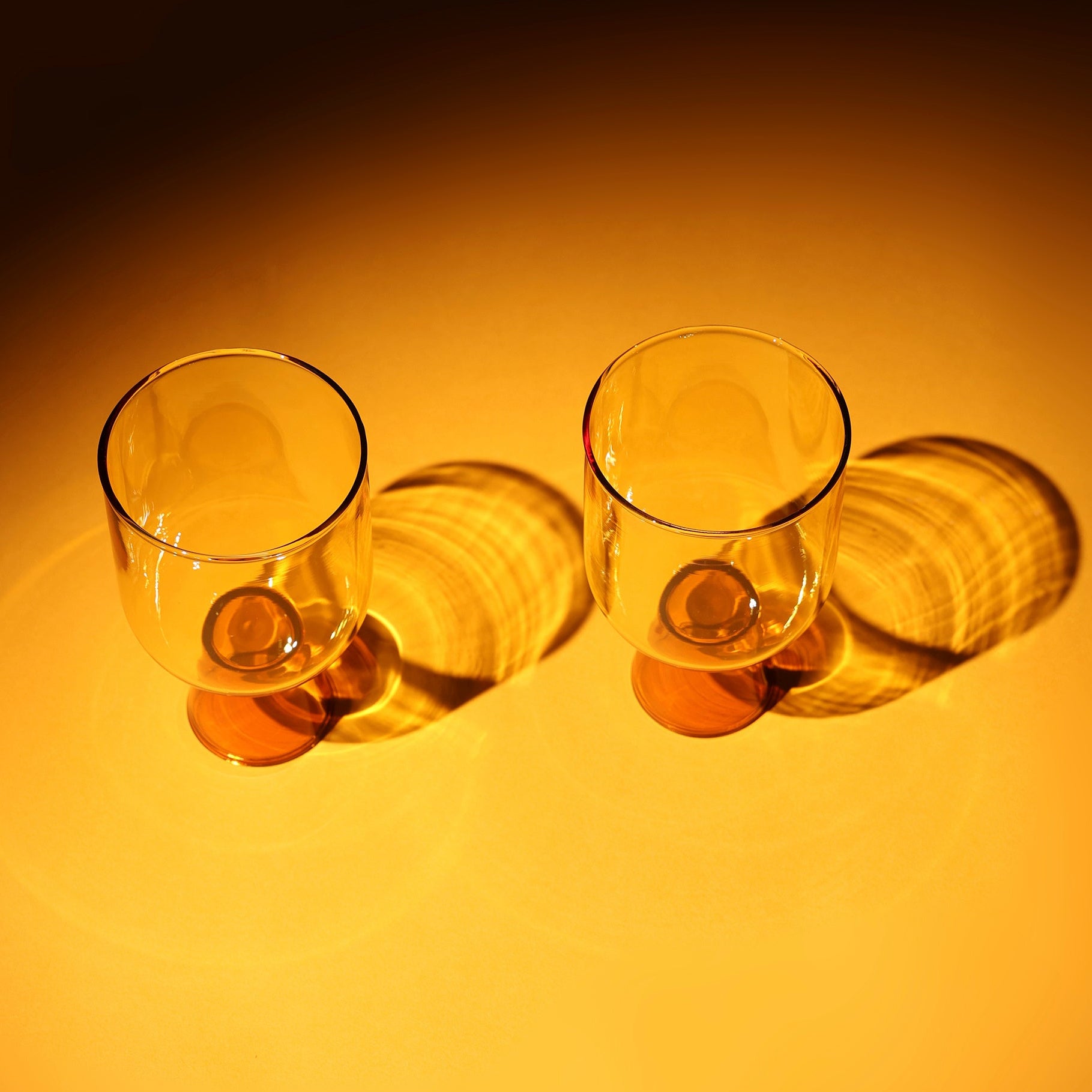 Amber Cocktail Glasses - Set of 4